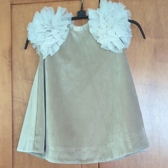 cream toddler dress CREAM Embossed Hearts Dress (Toddler Girl) 4/5 main image 0